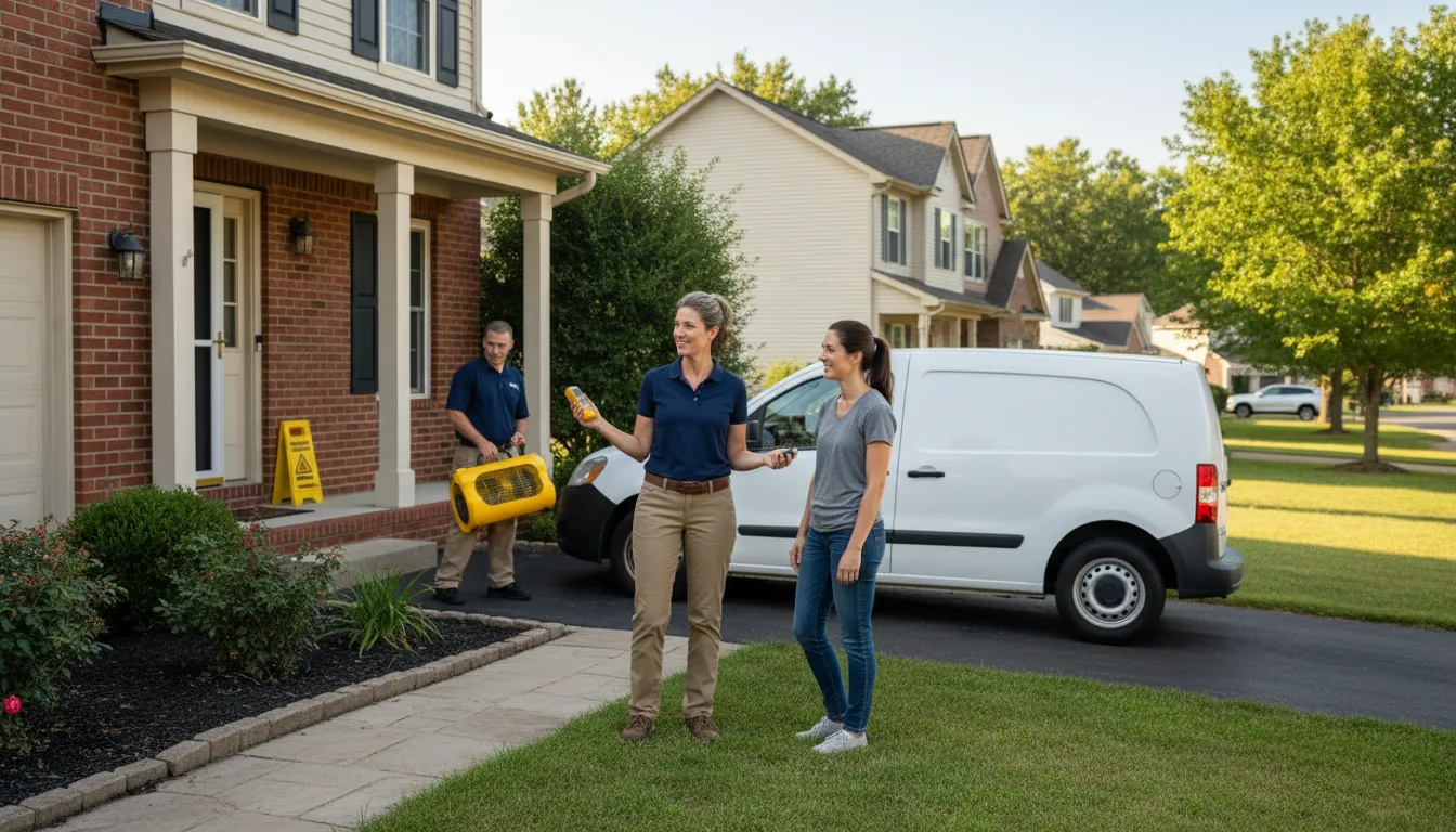 Residential water damage restoration in Greeley, PA